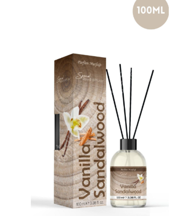 Toptan Bambu Çubuklu Vanilla Sandalwood Oda Kokusu